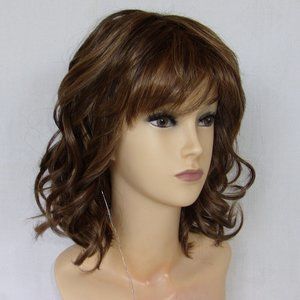 New Jaclyn Smith Wig-Seaside-Mid Length Beachy Waves-Brown-Average